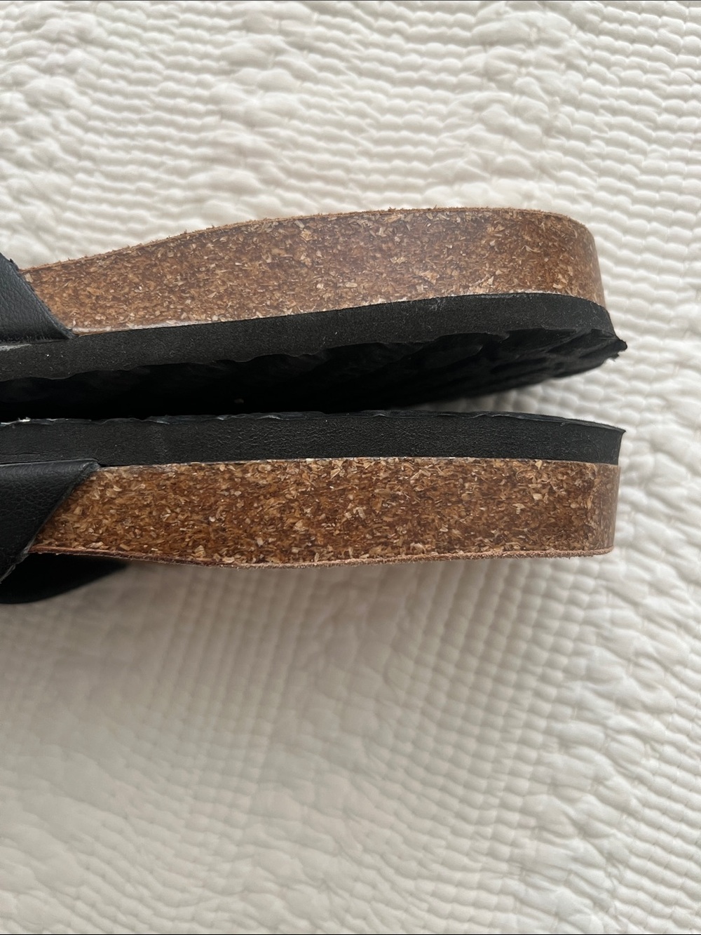 Leather Black Slide Sandals with Buckle - Picture 9 of 11